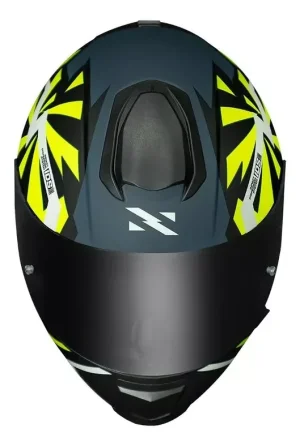 Capacete Norisk FF802 Fab Razor Godspeed Azul/Verde Fosco